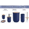 Blue Bathroom Accessories Set, 8 Pack Navy Blue Bathroom Decor
