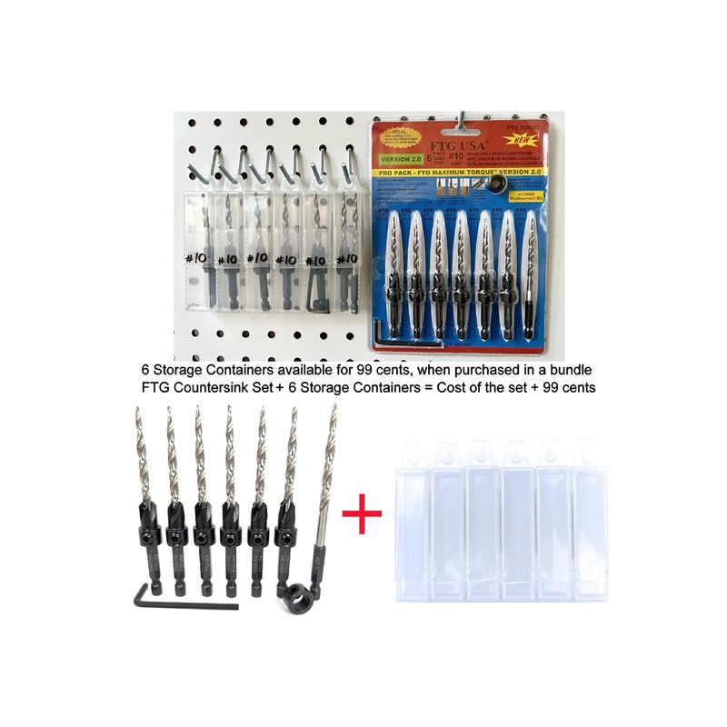 FTG USA Tapered Countersink Drill Bit Set 6 Pc #10