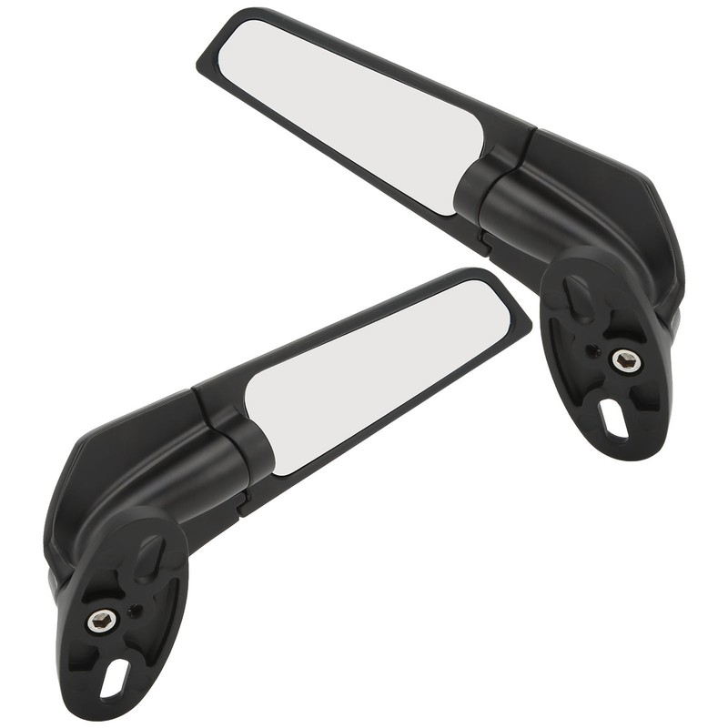 2pcs Motorcycle Wind Wing Mirror Multi Angle Adjustable Rotating Rear