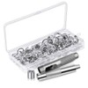 Bestgle 100 Sets Metal Grommets Tool Kit, 10mm Inside Diameter