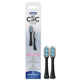Oral-B Clic Toothbrush Sensitive Clean Replacement Brush Heads, Black, 2 Count