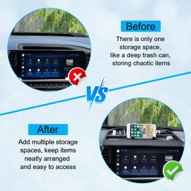 EDBETOS Center Console Dashboard Organizer Compatible with 2022-2024 2025 Chevy Silverado/GMC Sierra 1500,(24-25) 2500HD/3500HD Accessories Dash Storage Insert Tray, Fit 13.4-inch Screen Only