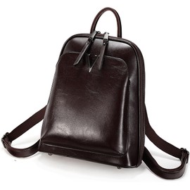 YALUXE Women's Fashion Backpack Handbags Genuine Leather Convertible Anti-theft Back Pack