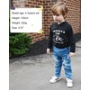WESIDOM Baby Boy Clothes, Long Sleeve Printing Hoodie With Jeans