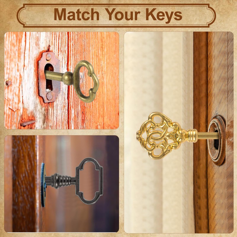 12PCS Hollow Barrel Skeleton Key, Universal Barrel Key Replacement, Generic