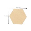 Levemolo 100pcs Hexagon Shape Wood Slices DIY Craft Material Smooth