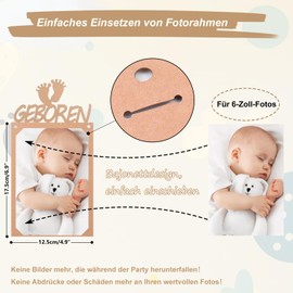 Coolon 1st Birthday Photo Garland, Birthday Decoration 1 Year Garland for 1 to 12 Months Baby Hanging Wall Decoration for Girls Boys Party Decoration (Brown)