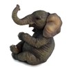 Veronese Design Baby Elephant Sitting with Crossed Legs Mini 3.5"