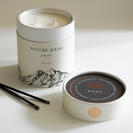 Ethics Supply Co. Nature Bath - Luxury Scented Candle, Sea Lavender, Beach Grass, Saltwater & Sage, Clean Wax, Phthalate-Free, Cruelty-Free, 50-Hour Burn Time - 10.5oz (Prairie)