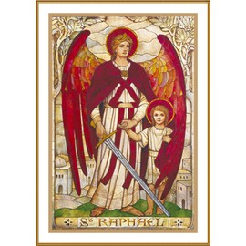 Orenco Originals Arch Angel Raphael by Powell and Sons with Needles Counted Cross Stitch Pattern