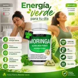 Moringa Oleifera 1200mg 90 Capsulas Equilibrio Y Bienestar