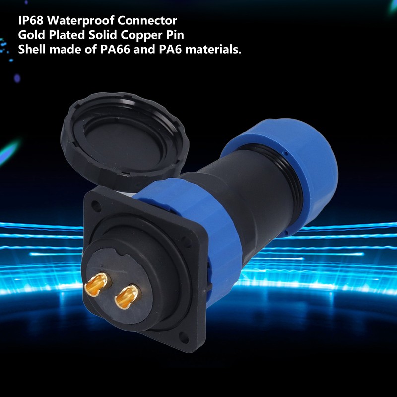 Waterproof Connector Square 4 Holes IP68 Aviation Power Socket 380V