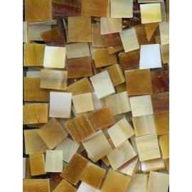 Unbranded Mosaic Glass: LIGHT BROWN MIX, 5 ounce Stained Glass pack (about 100 Pieces)