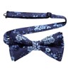 HISDERN Bow Tie Men's Already Tied Adjustable Bow Plain Paisley