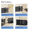 Keyless Cabinet Combination Lock,3-Digit Combination Lock Twist Knob Hasp Latch