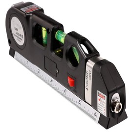 NTEK Multipurpose Spirit Level, Tape Measure DIY Spirit Level, Level Line Laser, 8 Feet Measuring Tape, Laser Level for Picture Hanging, Woodworking Level Measuring Alignment Guide Tool (Level PRO 3)