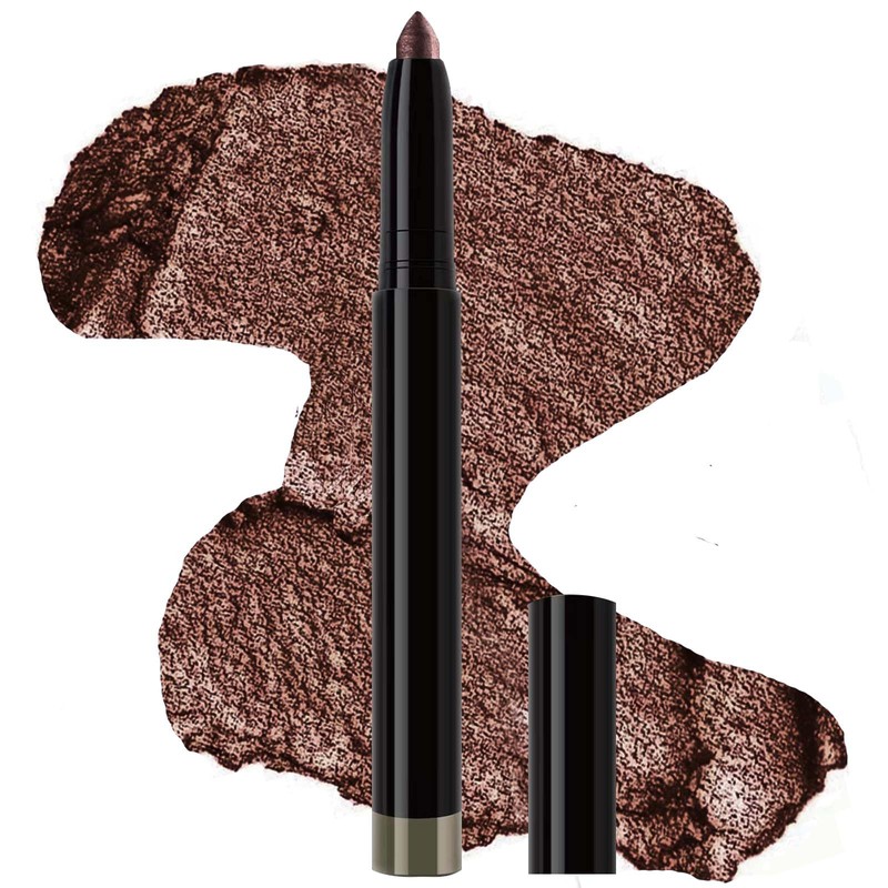 Brown Eyeshadow Pencil, Smooth Shimmer Cream Eyeshadow Stick, High Pigmented