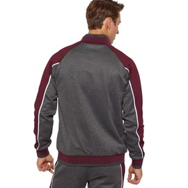 Tebreux Men's Tracksuits 2 Piece Outfit Jogging Suits Set Casual Long Sleeve Sports Sweatsuits Black L