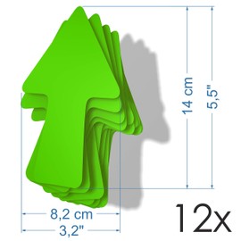 imaggge.com 12 Arrows - Apple Green - Traffic and Orientation Stickers - Indoor and Outdoor - Directions, Arrow Paths, Directions