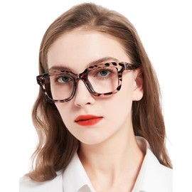 MARE AZZURO Oversized Reading Glasses 2.75 Women Thick Large Readers 1.00 1.25 1.50 1.75 2.00 2.25 2.50 2.75 3.00 3.50 4.00 5.00 6.00 (Leopard, 275)