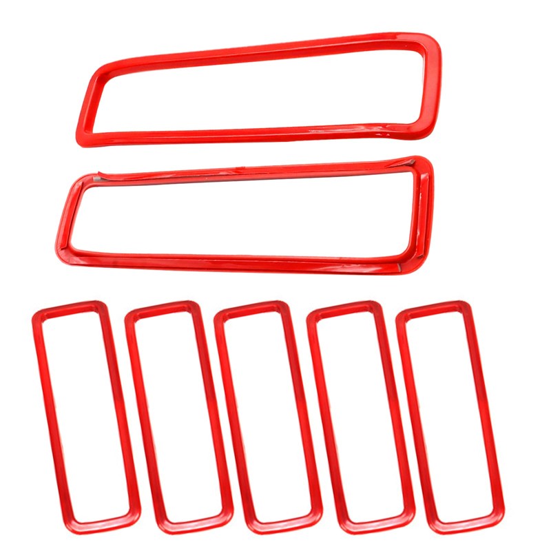 UOIENRT 7 Pcs Red Hood Vents Cover Trim, Replacement for