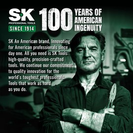 SK 5-Piece Pliers Set, 8" Needle Nose & Slip Joint & Diagonal Pliers, 9.5" Linesman, and 10" Groove Joint, CR-V Construction, Anti-slip Handle, with Rolling Pouch