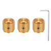 sourcing map 3 Pcs Aluminium Potentiometer Knobs, 1/4" (6mm) Universal