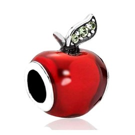 LaBenie Red Enamel Charm Bead Apple