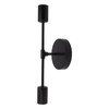E27 E26 Double Wall Light Base Iron 85‑265V Black Modern