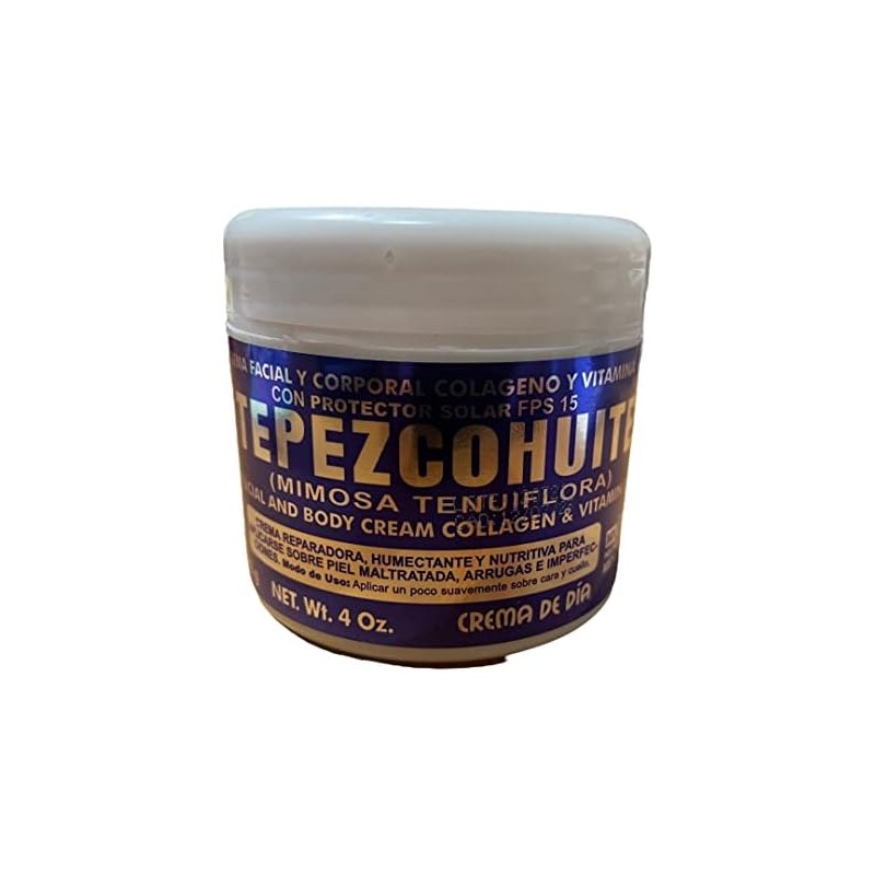 Del Indio Papago Tepezcohuite 120G Crema Piel Colageno Y Vitamina