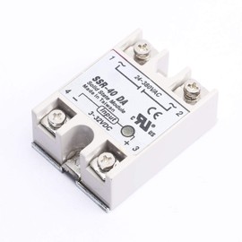 DEVMO SSR-40DA Solid State Relay DC-AC 3-32VDC 24-380VAC for Temp Controller Tool