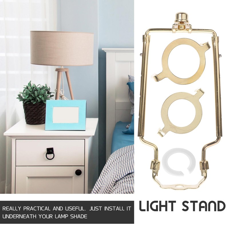 Lamp Shade Harp Holder, Adjustable Lamp Harp Kit, Fit Both