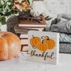 Rustic Thanksgiving Wooden Box Sign Pumpkin Fall Cute Sign Thankful