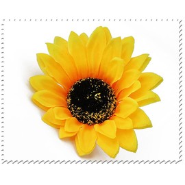 Sunflower Hair Clips Pin Sunflower Floral Hair Barrettes Yellow Sunflower Hairpins BBG55 (2 Pcs-Set)