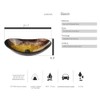 Bathroom Boat Shape Artistic Glass Vessel Sink Free Black Faucet