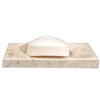 CraftsOfEgypt Beige Marble Soap Dish - Polished and Shiny Marble