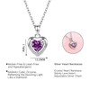 Silver Necklaces for Women Crystal Love Heart Pendant Necklace, Adjustable