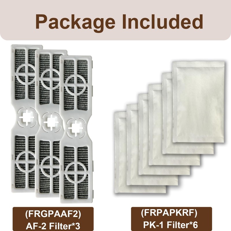 Beaufan 3 PCS PureAir AF-2 ‎(FRGPAAF2) Refrigerator Air Filter and