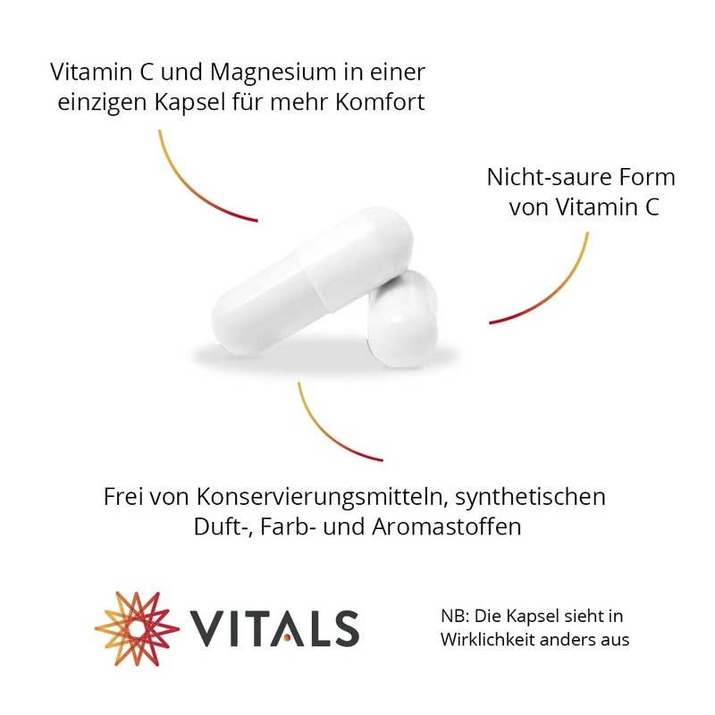 Vitals - Vitamin C buffered with magnesium from magnesium ascorbate,