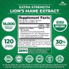 USDA Organic Lion's Mane 20:1 Extract, 16,000 mg Strength, 120