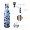 QXuan Stainless Steel Water Bottle, 500 ml, Vacuum Insulated Thermos