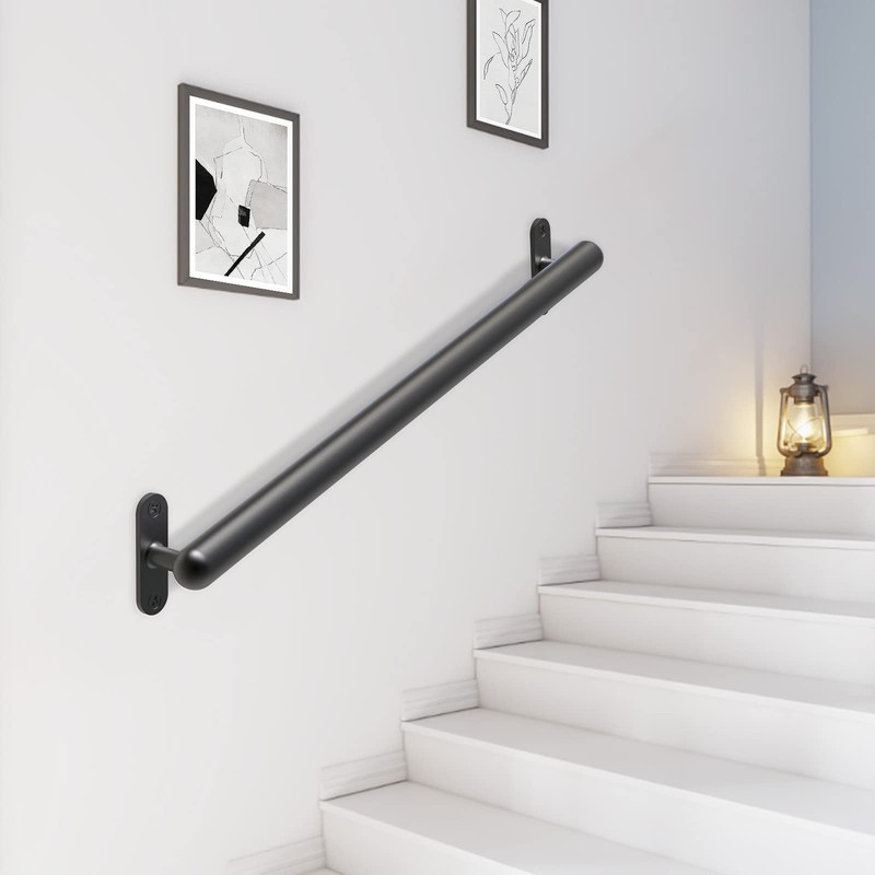 Dolibest 36 Inch Wall Mount Metal Handrail, Staircase Step Handrail,