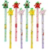 Lopenle 24 Pieces Adorable Stacking Pencils Fruit Pencils Novelty Multi