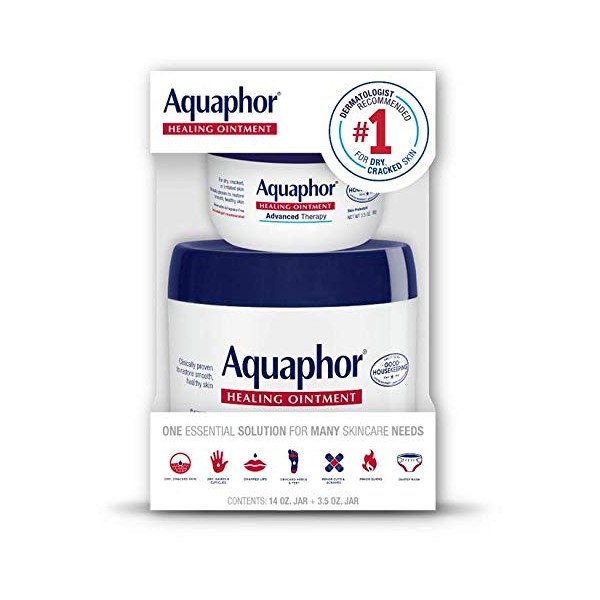 Aquaphor Advanced Therapy Healing Ointment 14 Ounce + 3.5 Ounce