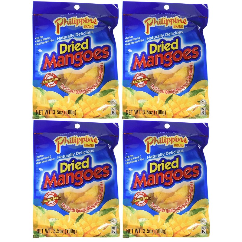 Philippine Brand Dried Mangoes 3.5 oz (Pack of 4)