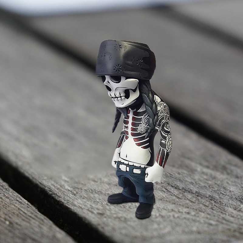 Hip Hop Commemorative Skeleton Ornaments Desktop Resin Crafts Gifts for