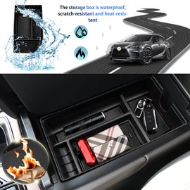 SHAOHAO for 2025 2026 Lexus RX Center Console Organizer for 2023-2025 2026 Lexus RX350/RX350h/RX450h/RX500h Accessories RX 350 & RX 350h (Premium/Premium+/Luxury) RX 500h Armrest Tray with Coin Holder