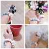 Rolaadevawxw Silicone bead keyring bracelet, bead wrist bracelet car keychain,women