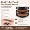 Double Colour Eyebrow Stamp Kit, Waterproof Sweat Proof Natural Matte