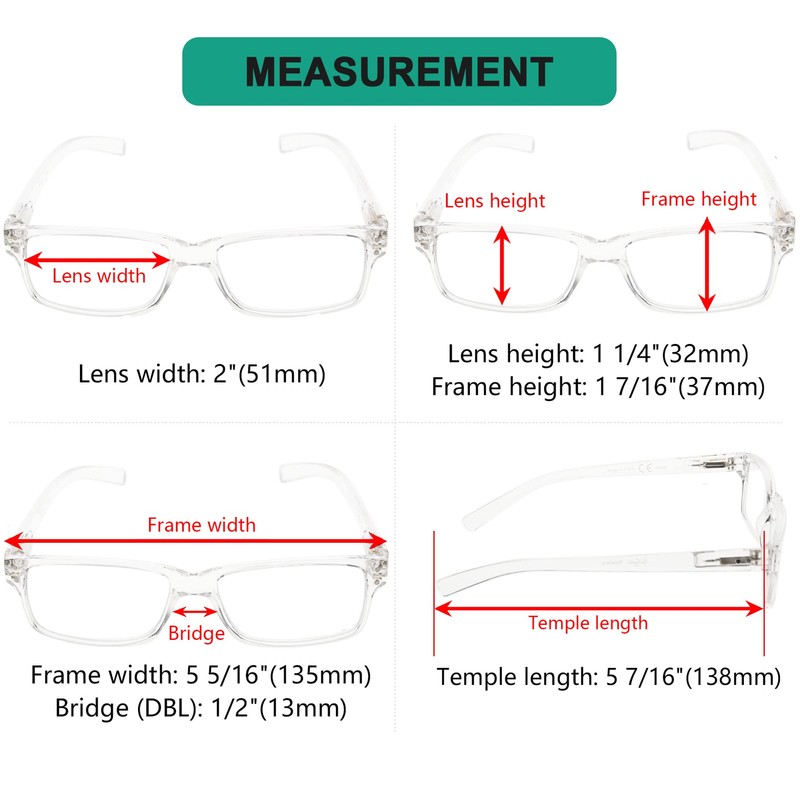 Eyekepper Primavera bisagras Vintage lectura gafas hombres lectores(Transparente Marco,+1.75)